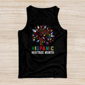 National Hispanic Heritage Month Hand Flag Tree Roots Latino Tank Top