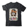 One Spooky Bus Driver Messy Bun Trick Or Treat Halloween Unisex T-Shirt For Adult & Kids
