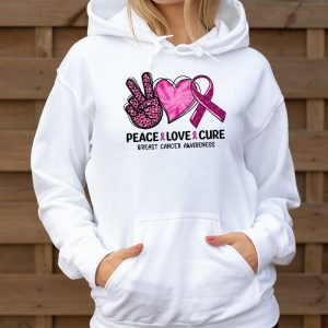 Peace Love Cure Pink Ribbon Cancer Breast Awareness Hoodie 3 8