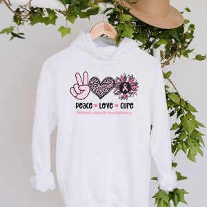 Peace Love Cure Pink Ribbon Cancer Breast Awareness Hoodie 4 2