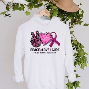 Peace Love Cure Pink Ribbon Cancer Breast Awareness Hoodie 4 3