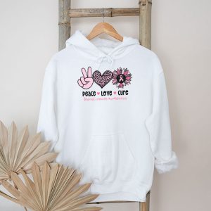 Peace Love Cure Pink Ribbon Cancer Breast Awareness Hoodie 5 2