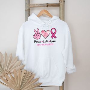 Peace Love Cure Pink Ribbon Cancer Breast Awareness Hoodie 5