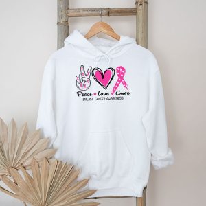 Peace Love Cure Pink Ribbon Cancer Breast Awareness Hoodie 5 4