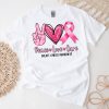 Peace Love Cure Pink Ribbon Cancer Breast Awareness T-Shirt