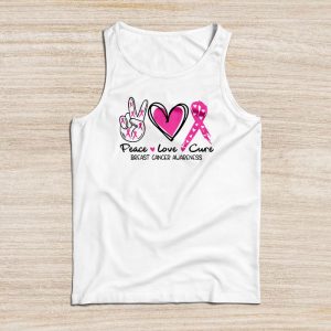 Breast Cancer Shirts Ideas Peace Love Cure Pink Ribbon Tank Top 5