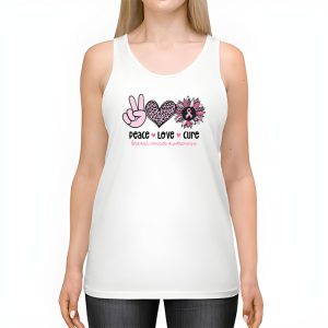 Peace Love Cure Pink Ribbon Cancer Breast Awareness Tank Top 2 2