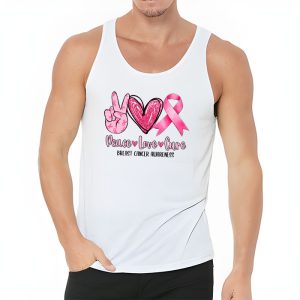 Peace Love Cure Pink Ribbon Cancer Breast Awareness Tank Top 3 1