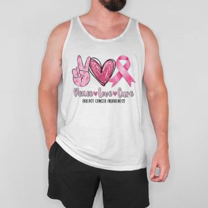 Peace Love Cure Pink Ribbon Cancer Breast Awareness Tank Top 5 1