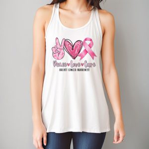 Peace Love Cure Pink Ribbon Cancer Breast Awareness Tank Top 6 1