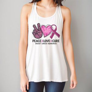 Peace Love Cure Pink Ribbon Cancer Breast Awareness Tank Top 6 3