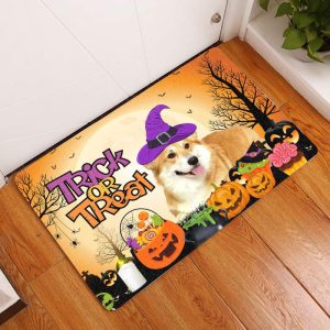 Pembroke Welsh Corgi Halloween Dog Doormat Welcome Mat