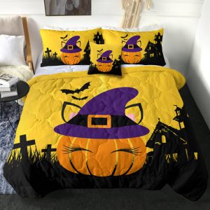 Pieces Halloween Pumpkin SWBD Bedding Set Bedroom Decor