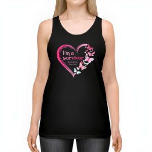 Pink Butterfly Heart Im A Survivor Breast Cancer Awareness Tank Top 2 1