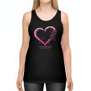 Pink Butterfly Heart Im A Survivor Breast Cancer Awareness Tank Top 2