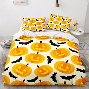 Pumpkin Lantern Bats Halloween Bedding & Pillowcase