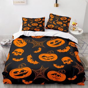 Pumpkin Retro Halloween Bedding & Pillowcase