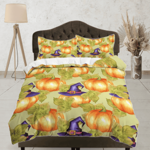 Pumpkin Witch Vintage Halloween Bedding & Pillowcase