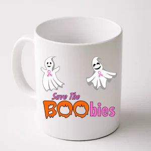 Save The Boobies Halloween Ghost Coffee Mug