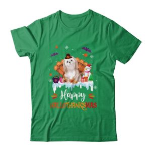 Shih Tzu HalloThanksMas Halloween Thanksgiving Christmas Unisex T-Shirt For Adult & Kids 2 Shih Tzu HalloThanksMas Halloween Thanksgiving Christmas Unisex T Shirt For Adult Kids 2