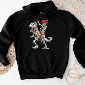 Skeleton Riding Mummy Dinosaur T Rex Kids Funny Halloween Hoodie 3 2