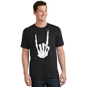 Skeleton Rocks Unisex T Shirt For Adult Kids 1