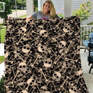 Skull Halloween Fleece Blanket