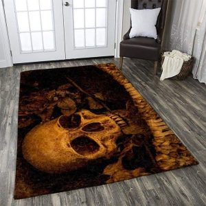 Skull Halloween Rug Carpet Floor Decor