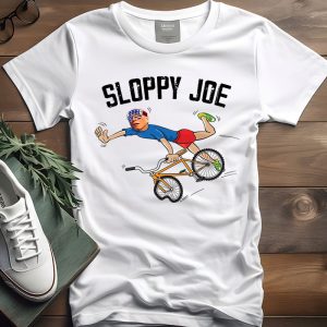 Joe Biden Shirt Sloppy Joe Riding A Bike Funny T-Shirt 4