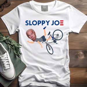 Joe Biden Shirt Sloppy Joe Riding A Bike Funny T-Shirt 2