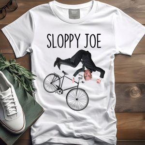 Joe Biden Shirt Sloppy Joe Riding A Bike Funny T-Shirt 3