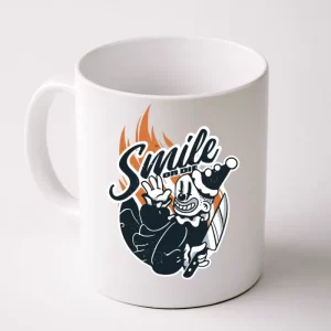 Smile Or Die Scary Clown Halloween Coffee Mug