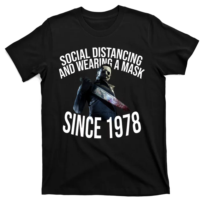 Social Distancing And Wearing A Mask Since 1978 Unisex T-Shirt For Adult Kids
