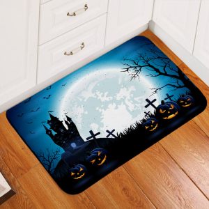 Spooky Halloween Castle Doormat Welcome Mat