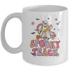 Spooky Teacher Ghost Halloween Groovy Retro Trick Or Treat Ceramic Mug