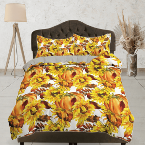 Sunflower And Pumpkin Bedding & Pillowcase
