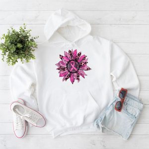 Sunflower Pink Breast Cancer Awareness Women Warrior Hoodie 2 4