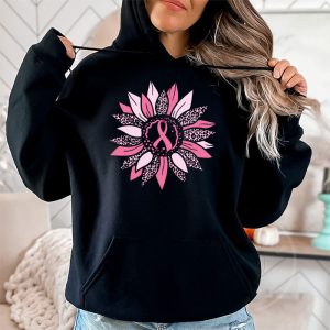 Sunflower Pink Breast Cancer Awareness Women Warrior Hoodie 2 7