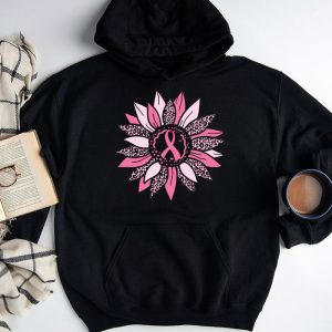 Sunflower Pink Breast Cancer Awareness Women Warrior Hoodie 3 2