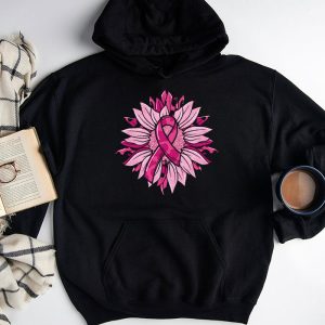 Sunflower Pink Breast Cancer Awareness Women Warrior Hoodie 3 3