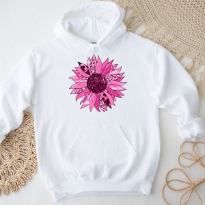 Sunflower Pink Breast Cancer Awareness Women Warrior Hoodie 3