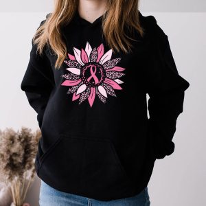 Sunflower Pink Breast Cancer Awareness Women Warrior Hoodie 3 7