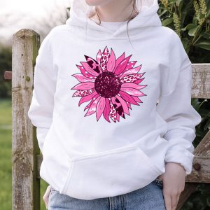 Sunflower Pink Breast Cancer Awareness Women Warrior Hoodie