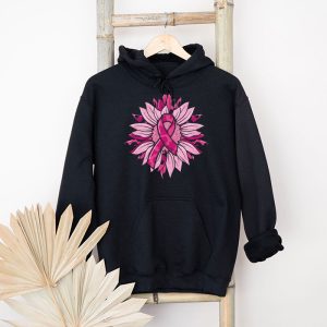 Sunflower Pink Breast Cancer Awareness Women Warrior Hoodie 4 3