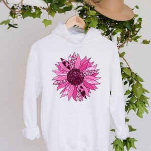 Sunflower Pink Breast Cancer Awareness Women Warrior Hoodie 4