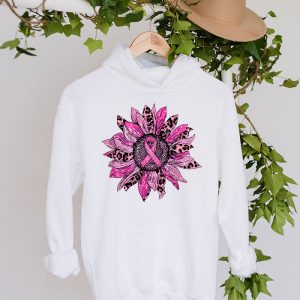 Sunflower Pink Breast Cancer Awareness Women Warrior Hoodie 4 4