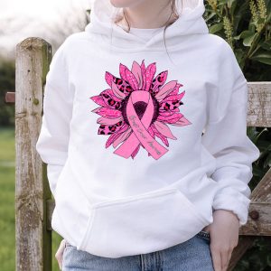 Sunflower Pink Breast Cancer Awareness Women Warrior Hoodie