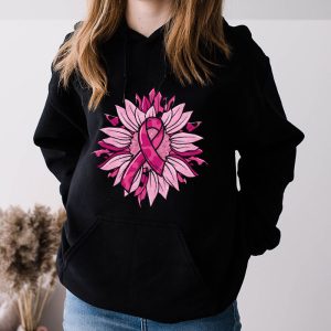 Sunflower Pink Breast Cancer Awareness Shirts Women Warrior Hoodie 4