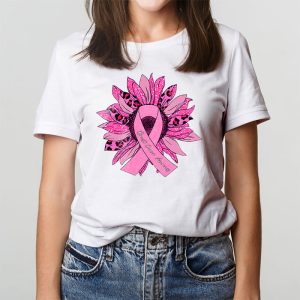 Sunflower Pink Breast Cancer Awareness Women Warrior T Shirt 3 1