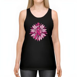 Sunflower Pink Breast Cancer Awareness Women Warrior Tank Top 2 3